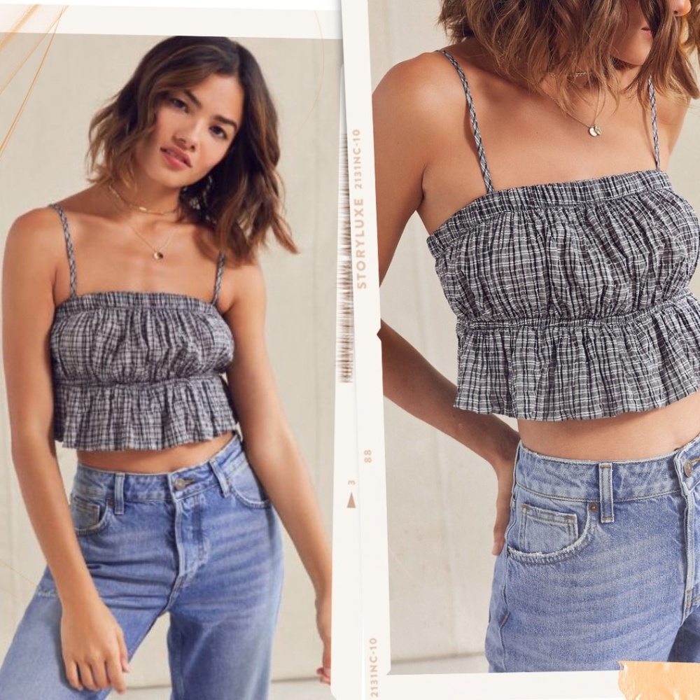 Urban Outfitters Plaid Crop Top